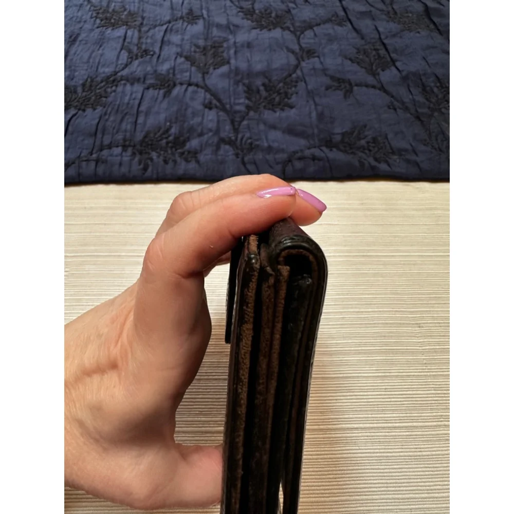 Chanel Black Caviar Leather Compact Wallet